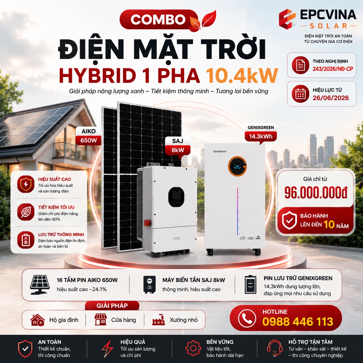 Hy-Brid 5 kWp 1pha – 5.12 kWh